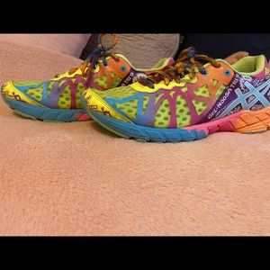 Multicolored ASICS sneakers, used
